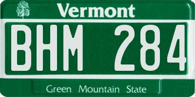 VT license plate BHM284