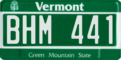 VT license plate BHM441