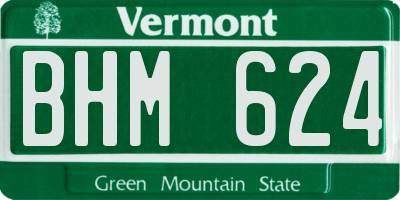 VT license plate BHM624