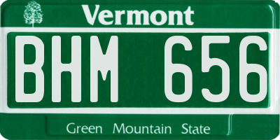 VT license plate BHM656