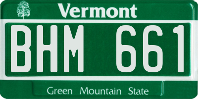VT license plate BHM661