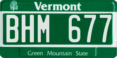 VT license plate BHM677