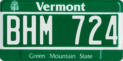 VT license plate BHM724