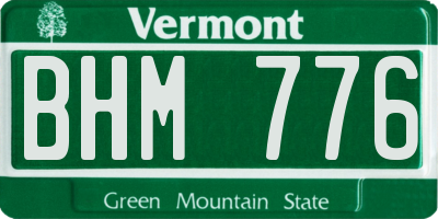VT license plate BHM776