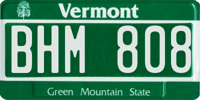 VT license plate BHM808