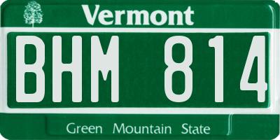 VT license plate BHM814