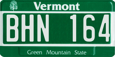 VT license plate BHN164