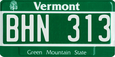 VT license plate BHN313