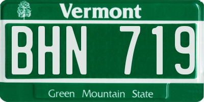 VT license plate BHN719