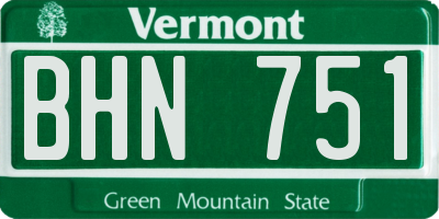 VT license plate BHN751