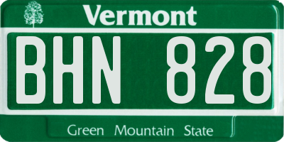 VT license plate BHN828