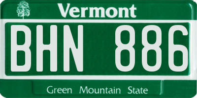 VT license plate BHN886