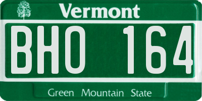 VT license plate BHO164