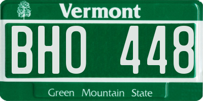 VT license plate BHO448