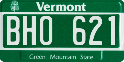 VT license plate BHO621
