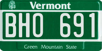 VT license plate BHO691