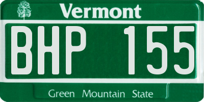 VT license plate BHP155