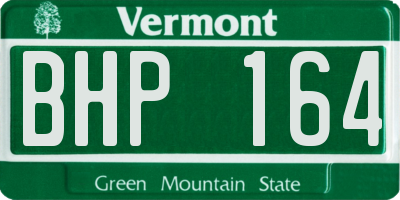 VT license plate BHP164
