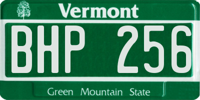 VT license plate BHP256