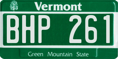 VT license plate BHP261