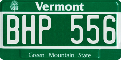 VT license plate BHP556