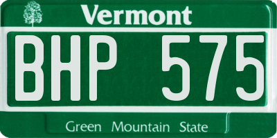 VT license plate BHP575