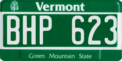 VT license plate BHP623
