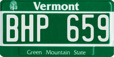 VT license plate BHP659