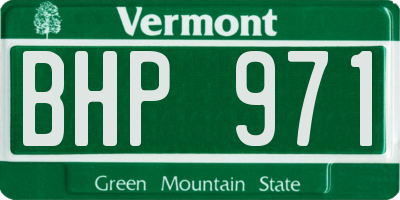 VT license plate BHP971
