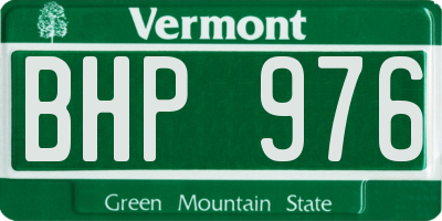 VT license plate BHP976