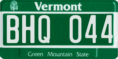 VT license plate BHQ044