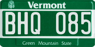 VT license plate BHQ085