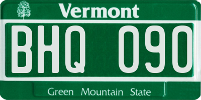 VT license plate BHQ090