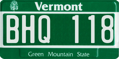 VT license plate BHQ118