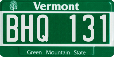 VT license plate BHQ131