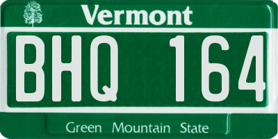 VT license plate BHQ164
