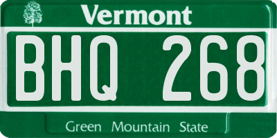 VT license plate BHQ268
