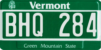 VT license plate BHQ284