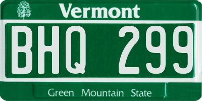 VT license plate BHQ299