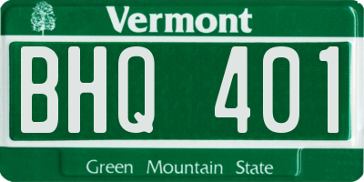 VT license plate BHQ401