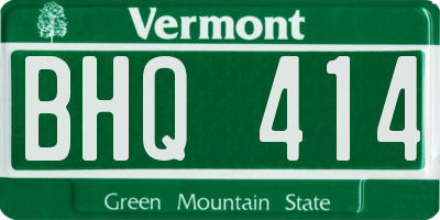 VT license plate BHQ414