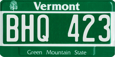 VT license plate BHQ423