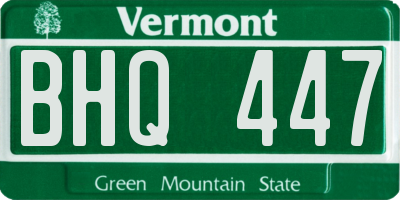 VT license plate BHQ447