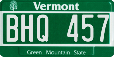 VT license plate BHQ457