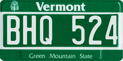 VT license plate BHQ524