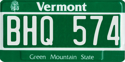 VT license plate BHQ574