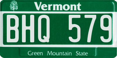 VT license plate BHQ579