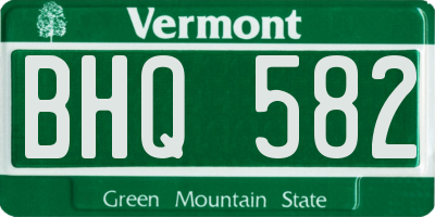 VT license plate BHQ582