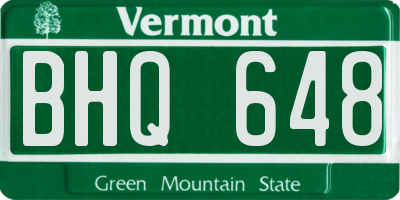 VT license plate BHQ648