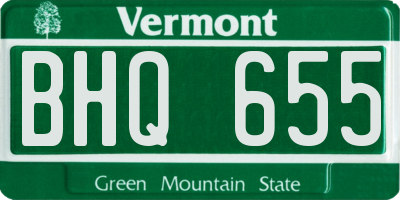 VT license plate BHQ655